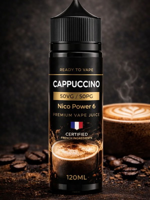 Ready vape liquid 120ml Cappuccino 50/50 Niko Power 6 handmade new