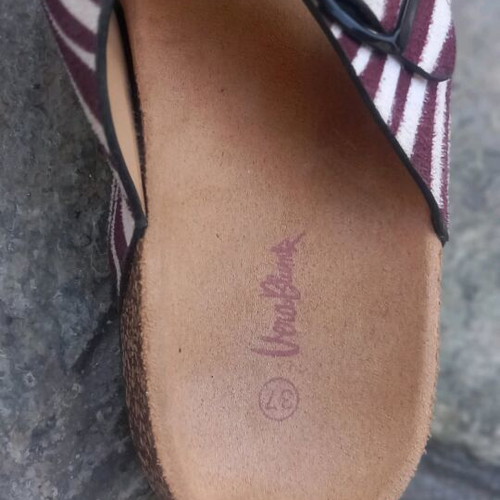 Slippers zebra suede like new, size 37