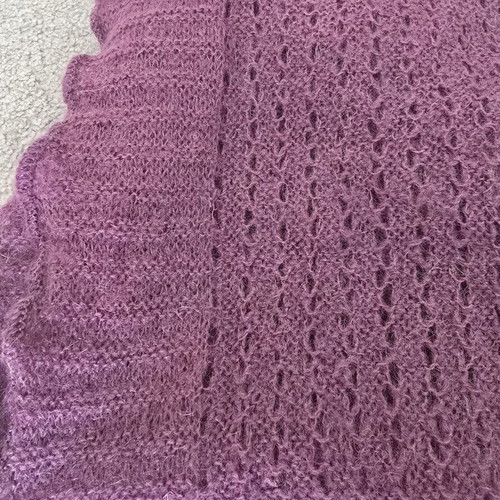 Wool scarf used, burgundy, length 1.90m