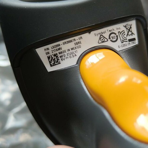 Zebra Symbol LS2208 barcode scanner new, 1D laser