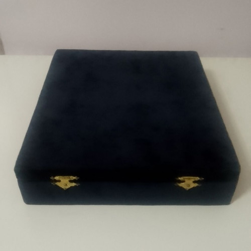 Luxury case blue used, ideal for awards and plaques 31x25 cm