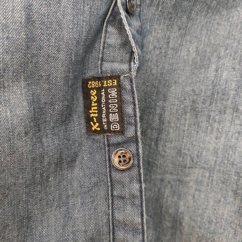 X-Three men's denim shirt like new, blue, size L