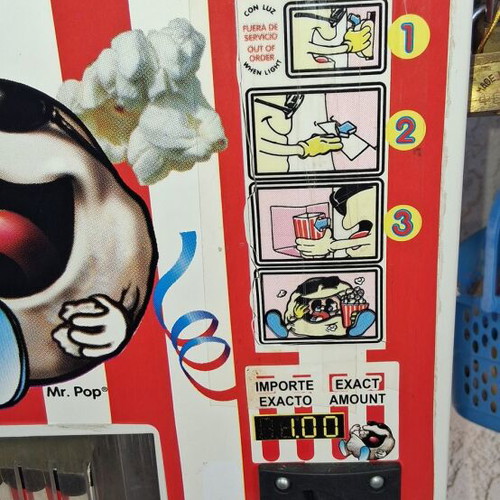 Popcorn vending machine used, needs repair