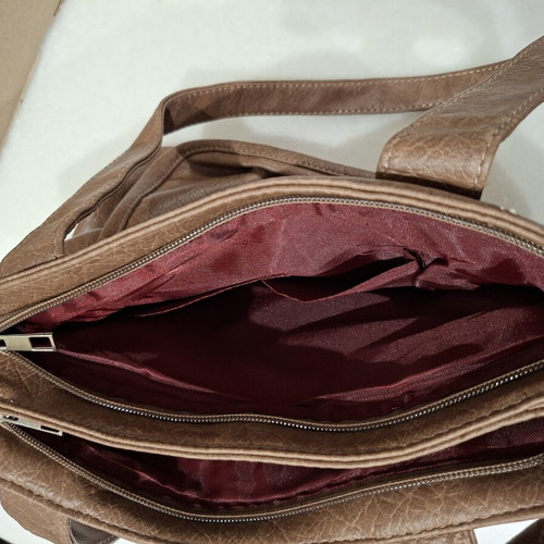 Women's shoulder bag, brown, new