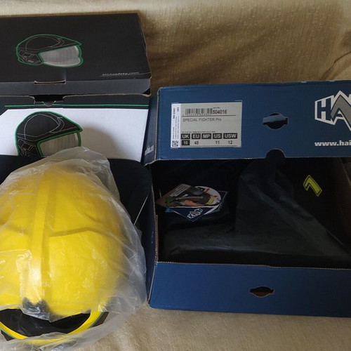 MSA Gallet F1 XF Firefighter Helmet and HAIX Special Fighter Pro Boots No 45 new