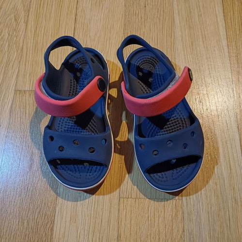 Crocs sandals used, size 23-24, blue and red