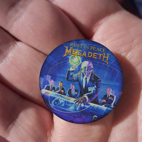 Megadeath pin set 17 large 3cm new