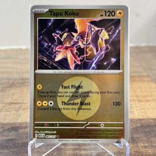 Pokemon Tapu Koko 067/217 Ascended Heroes card NM