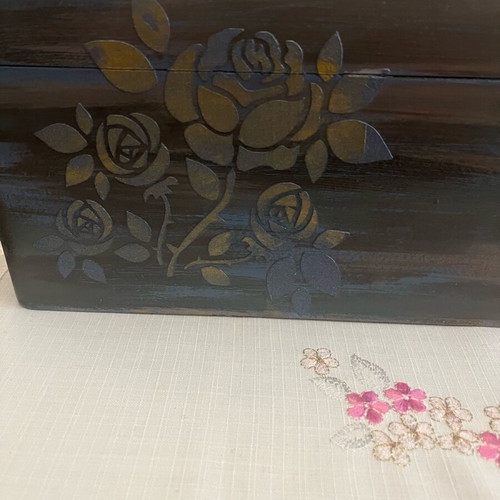 Handmade wooden storage box like new, vintage shabby chic