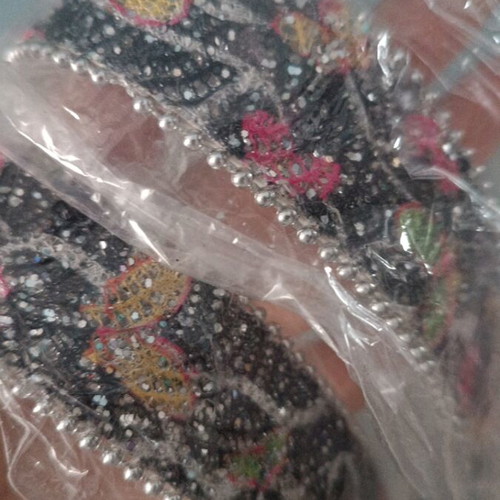 Girls' belts with rhinestones and glitter, pack of 2, size 105
