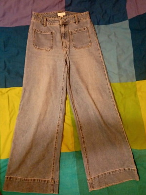 Wide Leg Jeans H&M 2025 нови, светлосини, размер M 38 10