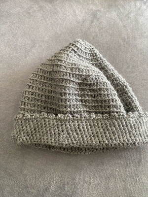 Knitted hat new, handmade, gray