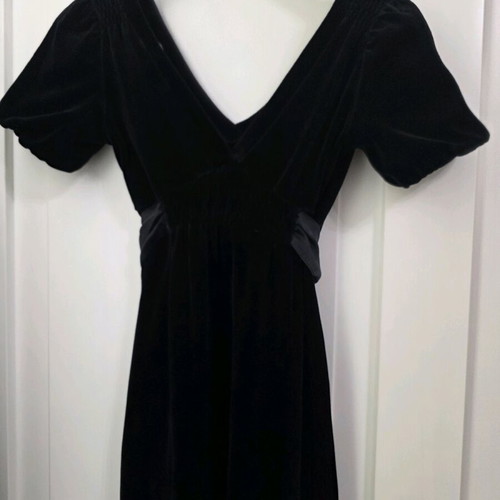 Velvet mini dress black, like new, size S