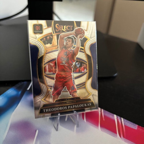 Theodoros Papaloukas 2025-26 Panini Select EuroLeague Concourse Silver Prizm card near mint