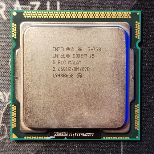 Intel Core i5 750 processor used, 2.66 GHz, socket 1156