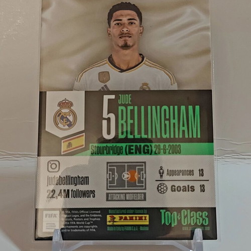 Panini Top Class 2024 Real Madrid Jude Bellingham Rainbow master new