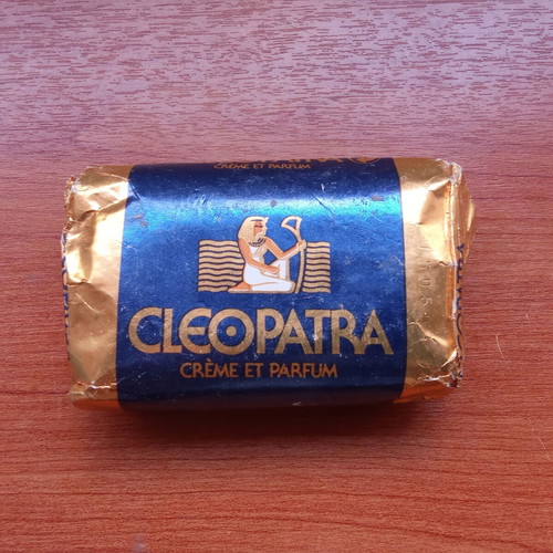 Collectible Cleopatra soap bar used, 1980s, sealed packaging