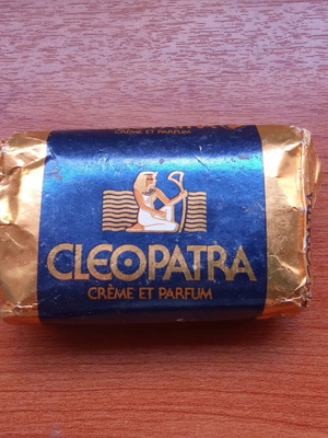 Collectible Cleopatra soap bar used, 1980s, sealed packaging