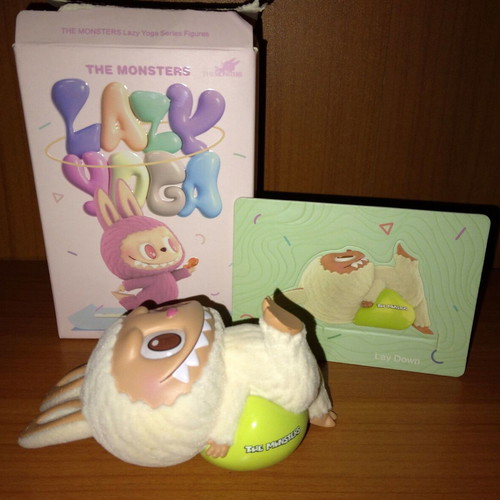 Pop Mart 2024 The Monsters Lazy Yoga Lay Down Labubu figure like new