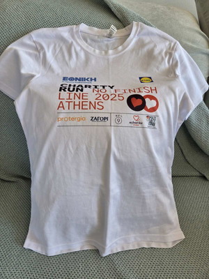 T shirt various sponsors like new, white, size M