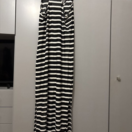 Silvian Heach maxi striped dress, racerback, one size, worn with hole