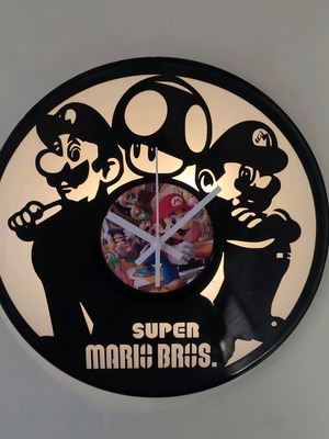 Mario Bros. διακοσμητικό ρολόι τοίχου βινυλίου καινούργιο