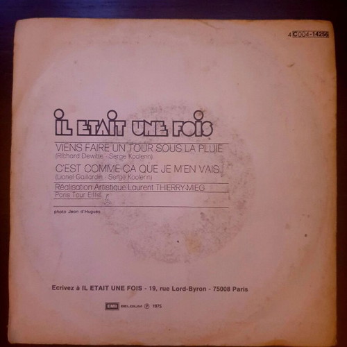 Il était une fois 7" vinyl single used, pop, 1975
