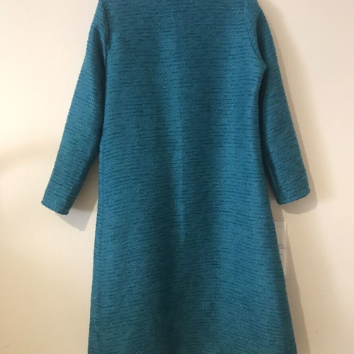 Cristina Beautiful Life turquoise handmade coat, new, size L