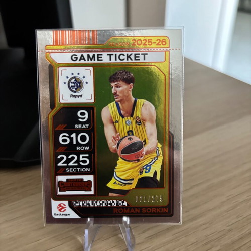 2025-26 Panini Contenders EuroLeague Game Ticket Roman Sorkin Parallel /275