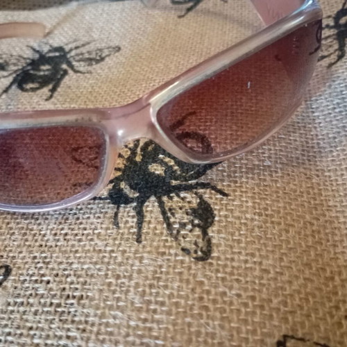 DKNY sunglasses used, pink and brown