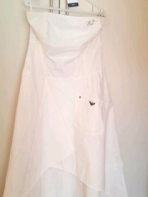 Armani Jean φόρεμα canvas καινούργιο, ivory μπεζ, για νυφικό ή special occasion
