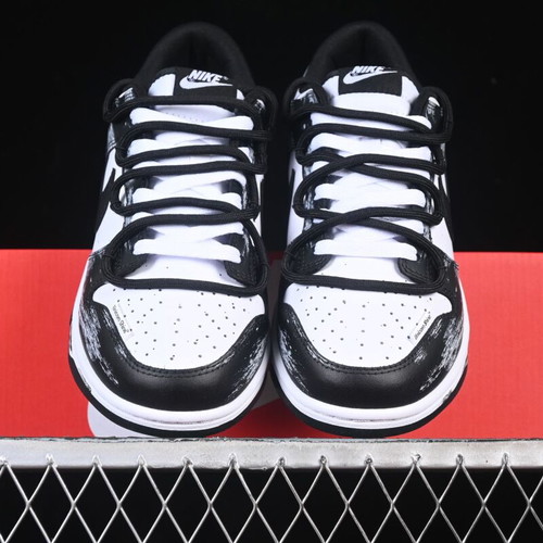 Nike SB Dunk Low Punk Style new black and white handmade sneakers