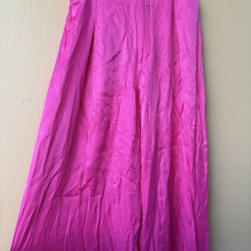 Zara fuchsia wide leg pants with elastic waist, new