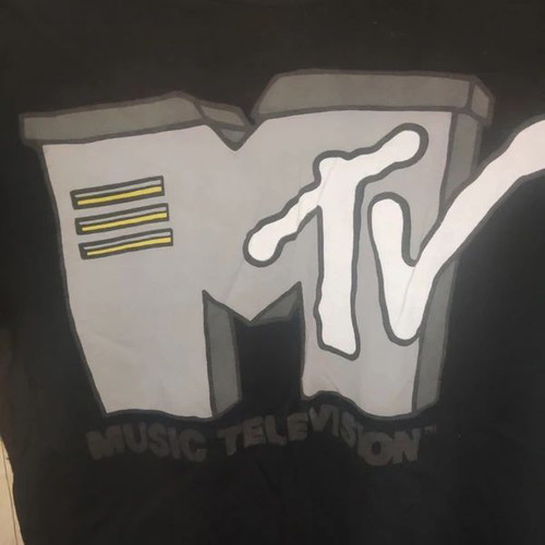 Zara MTV T-shirt, medium, black and grey