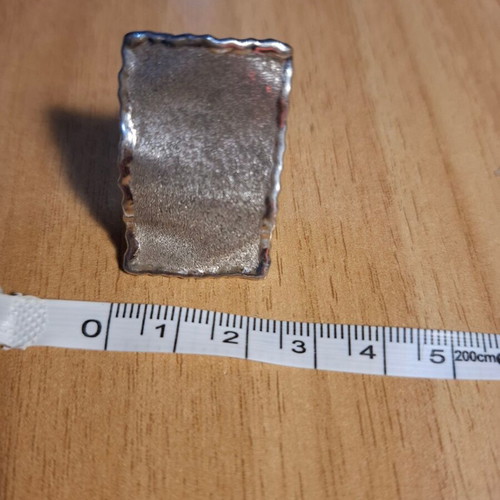 Silver ring rectangular shape like new
