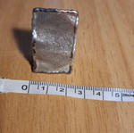 Silver ring rectangular shape like new