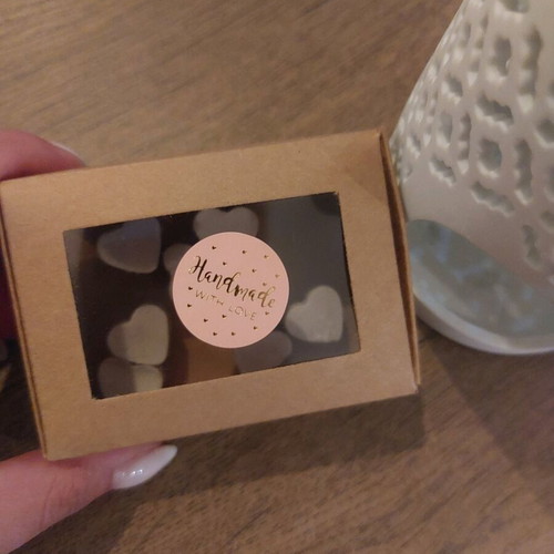 Wax melts with cotton scent, pack of 10 hearts