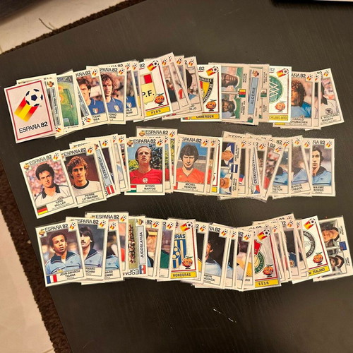 Panini Mundial Espana 82 sticker set used, 98 authentic stickers