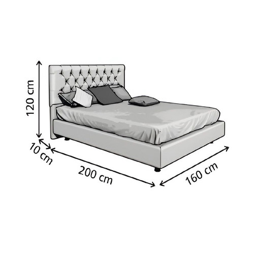Media Strom Monaco double bed frame