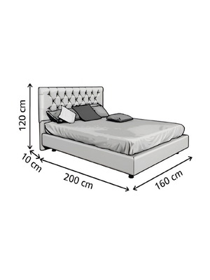 Media Strom Monaco double bed frame