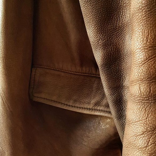 Marco' Polo leather jacket used, brown, size Large