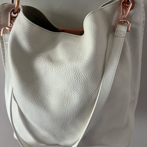 Ted Baker Candiee Soft Grain Leather Tote white like new