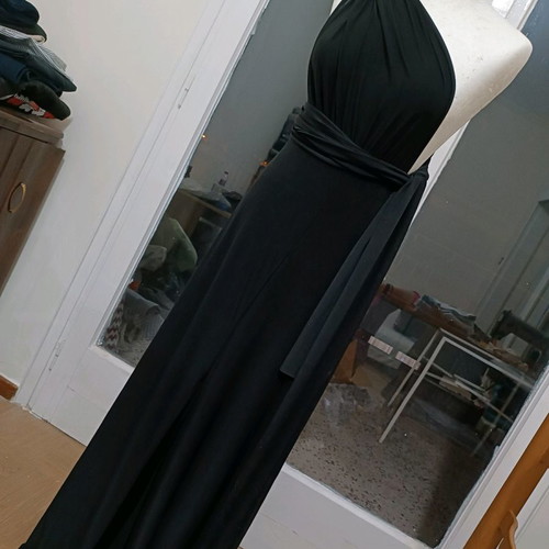 Black long versatile dress new, size S-M