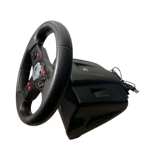 Logitech 863248-0000 E-UK12 USB Nascar Racing Wheel for PC used, wheel and pedals