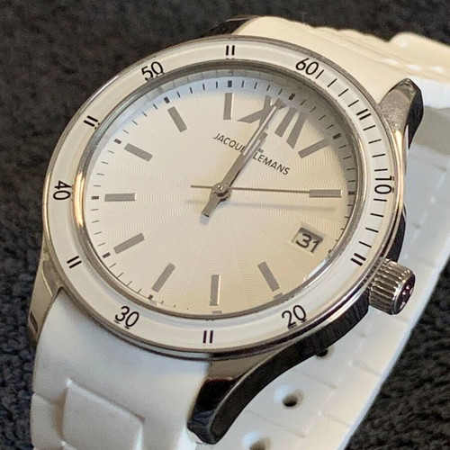 Jacques Lemans Rome Sports watch like new, white