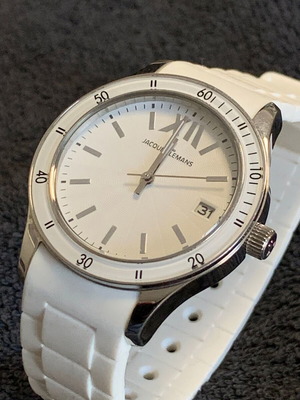 Jacques Lemans Rome Sports watch like new, white