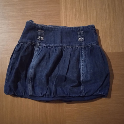 Benetton denim balloon skirt for girl 9-10 years like new, blue