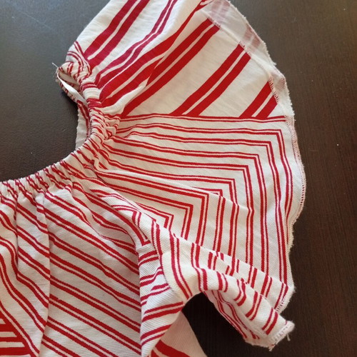 Anel dress cool, red and white, size small, loose fit