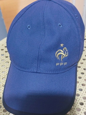 Hat with France emblem like new, blue, size M-L-XL