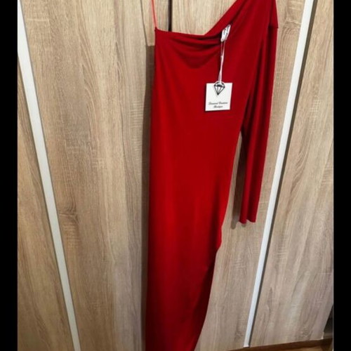 Diamond creations maxi dress red new, size large